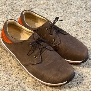 Alegria Men's Brown and Orange Leather Shoes Eu 46 EUC